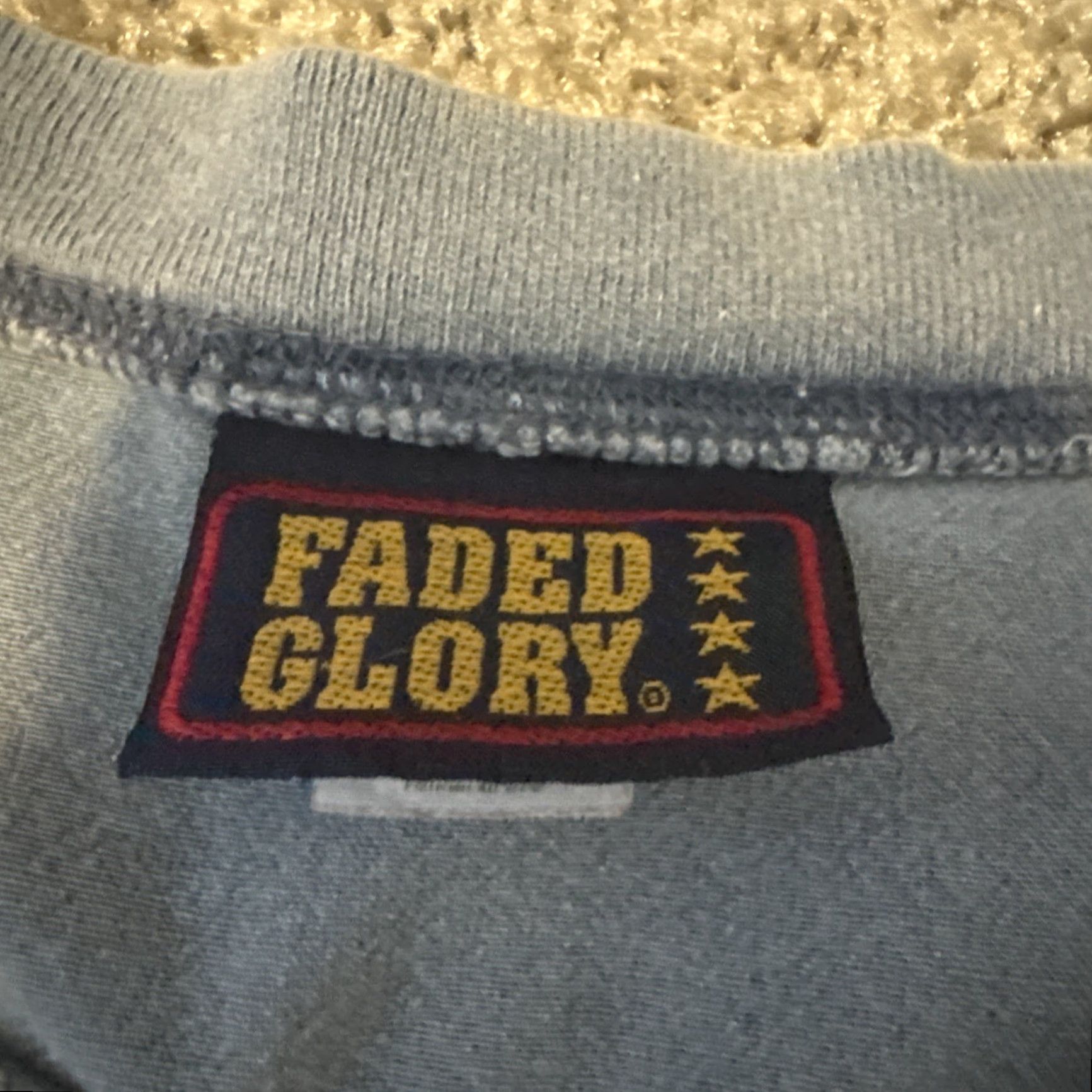 Faded Glory VINTAGE 90s Blue Paisley Stripe T-Shirt Front Pocket Faded Glory XL Men Size US XL / EU 56 / 4 - 7 Thumbnail