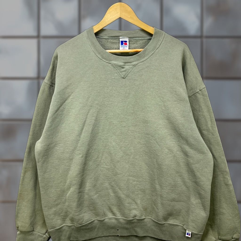 Russell Athletic VINTAGE Russell Athletic Sweatshirt Men XL Green 90s Pullover Sweatshirt Size US XL / EU 56 / 4 - 1 Thumbnail