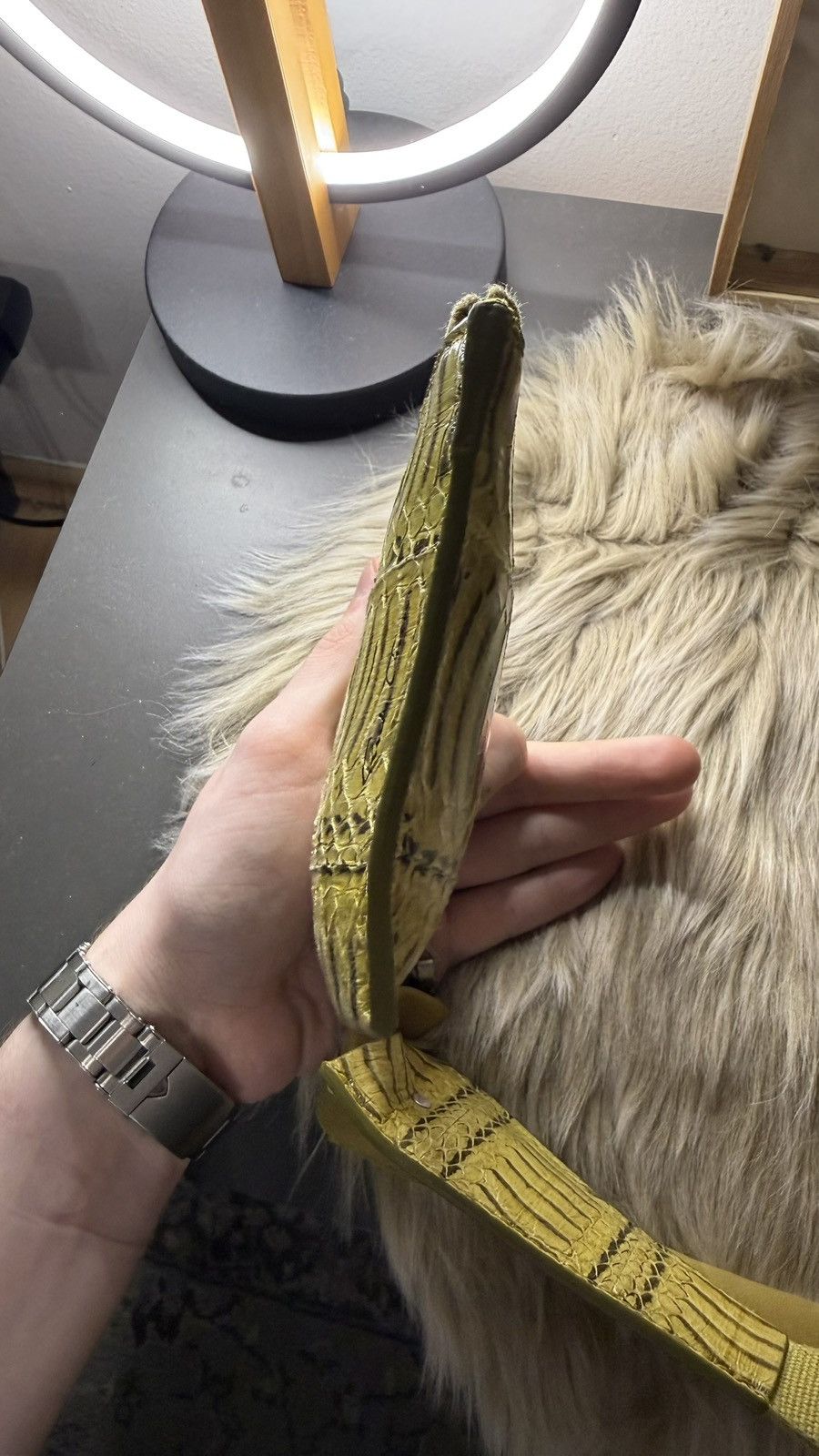 Rick Owens Rare Rick Owens S/S 2018 „Dirt” python neck wallet Size ONE SIZE - 4 Thumbnail