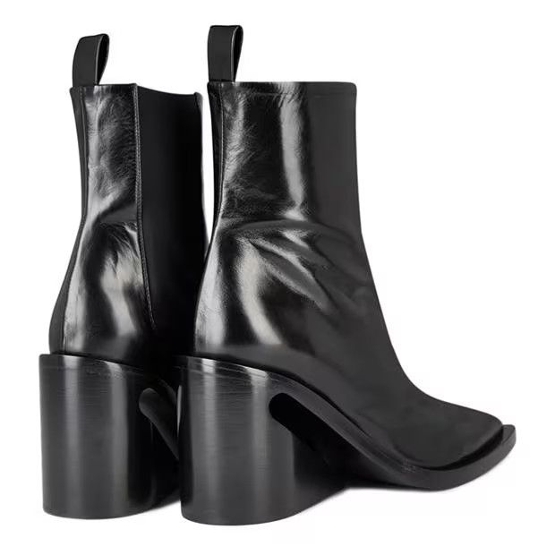 Jil Sander o1g2r1mq1024 Leather Boots in Black Size US 7 / IT 37 - 4 Thumbnail