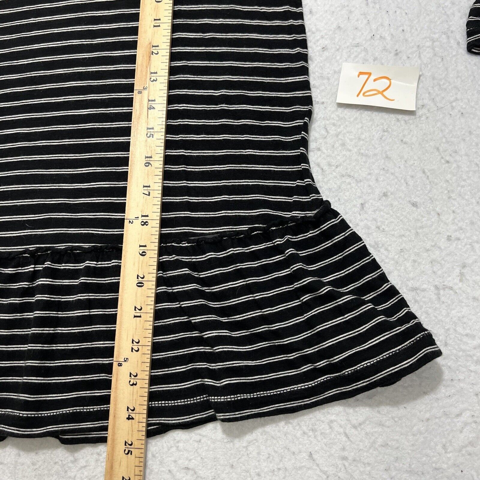 Nordstrom Caslon Women's Medium Babydoll Long Sleeve Black + White Top Size M / US 6-8 / IT 42-44 - 8 Thumbnail