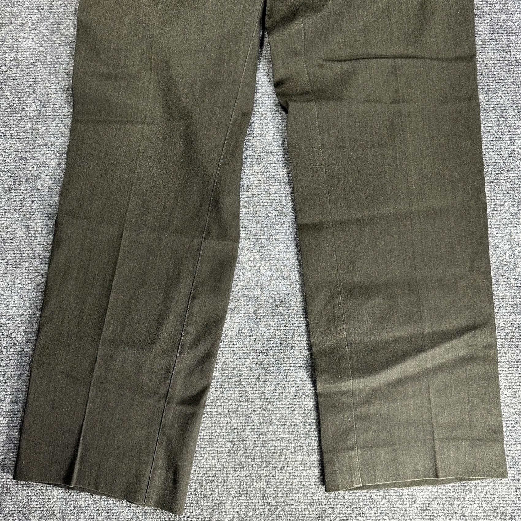 Calvin Klein Calvin Klein Pants Mens 33 Straight Dark Green Wool Blend Straight Leg Pockets Jeans Dress Pants Casual Size US 33 - 2 Thumbnail