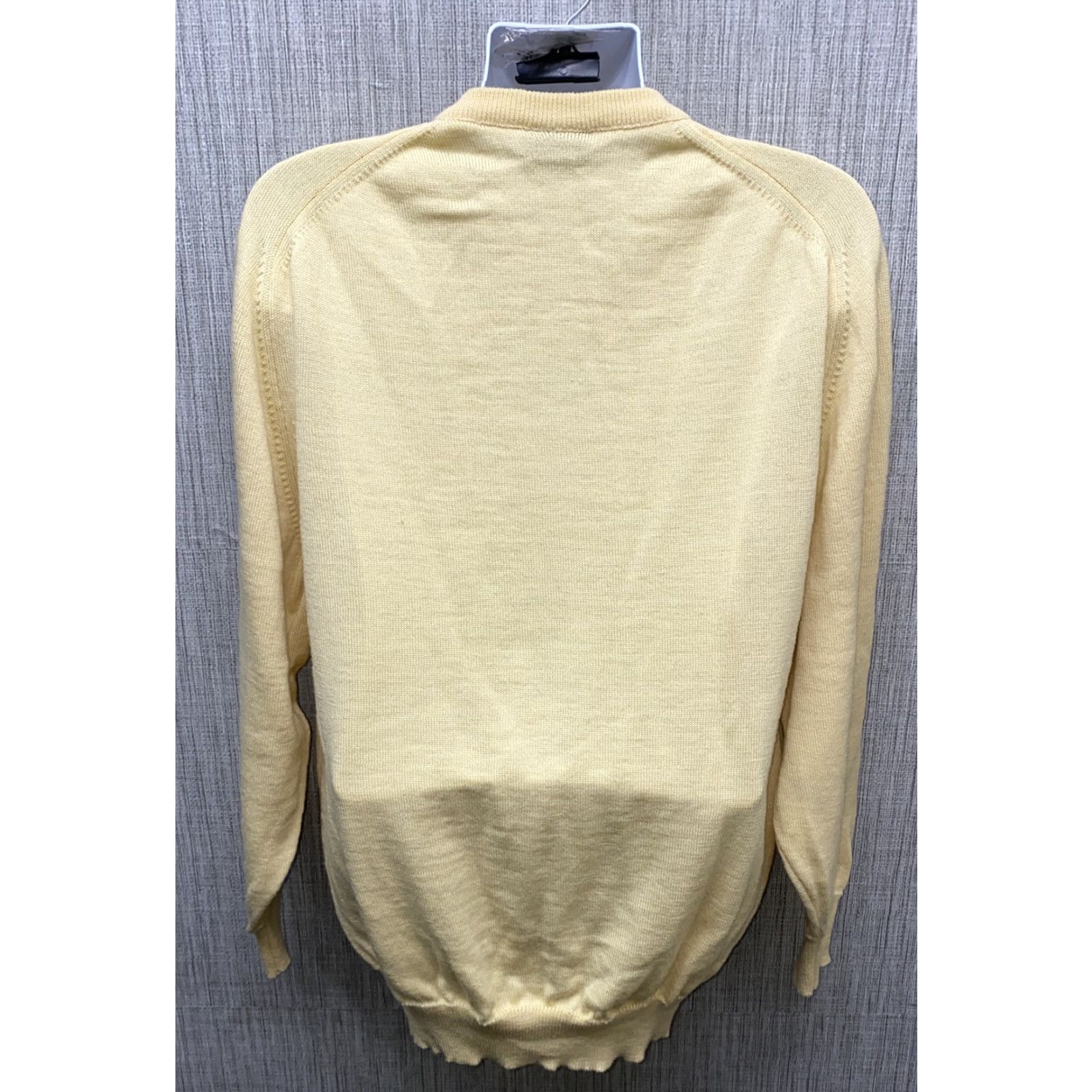 Vintage Ansett Mens Yellow Wool V-Neck Pullover Sweater L Size V-Neck Knitted Sweatshirt Mens Size US L / EU 52-54 / 3 - 5 Thumbnail
