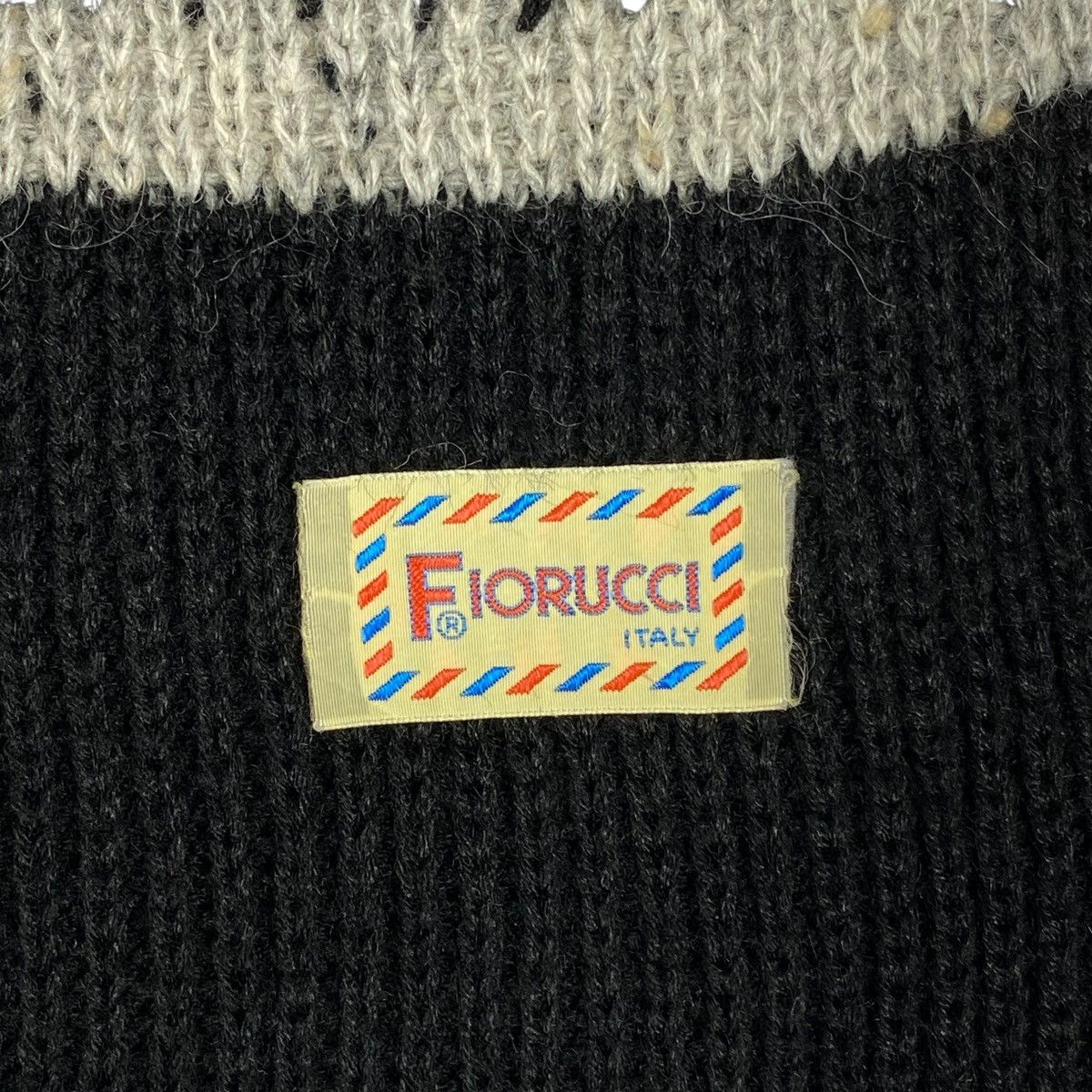 Fiorucci × Vintage Vintage Fiorucci Italy Black Knitted Scarf Muffler Size ONE SIZE - 7 Thumbnail