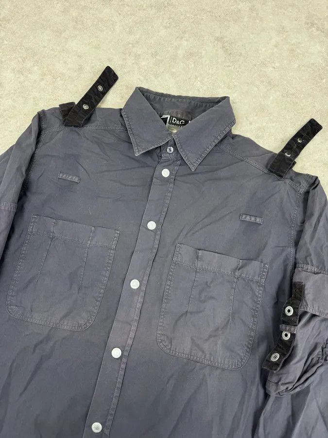 Dolce & Gabbana AW2004 Dolce & Gabbana Parachute Blue Cargo Bondage Shirt Size US L / EU 52-54 / 3 - 6 Thumbnail