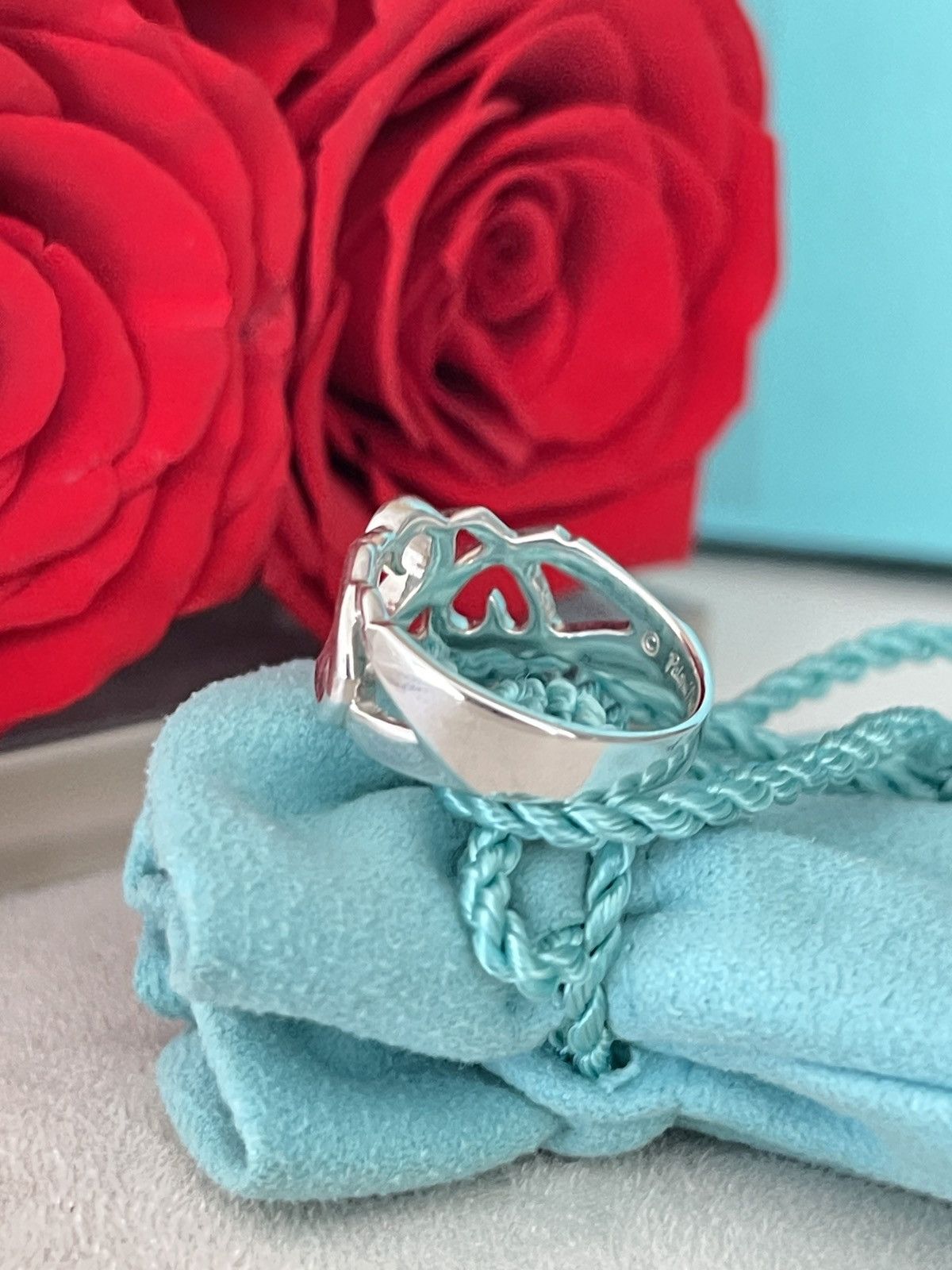 Tiffany & Co. TIFFANY & Co. Paloma Picasso Triple Heart Silver Ring 5 $450 Size ONE SIZE - 18 Thumbnail