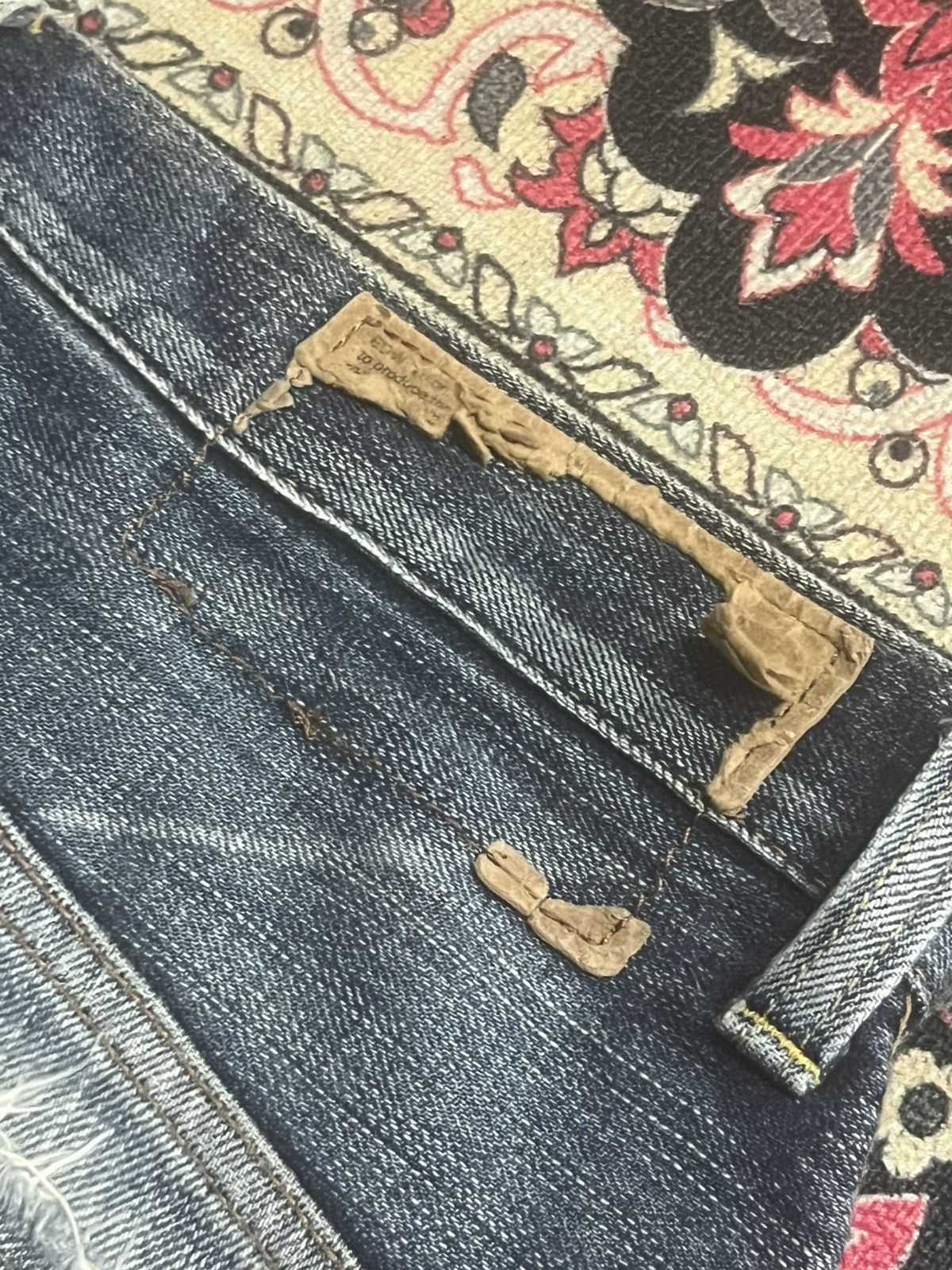 Vintage Vintage Japanese Brand Edwin 505 Half Selvedge Blue Jeans Size US 32 / EU 48 - 10 Thumbnail