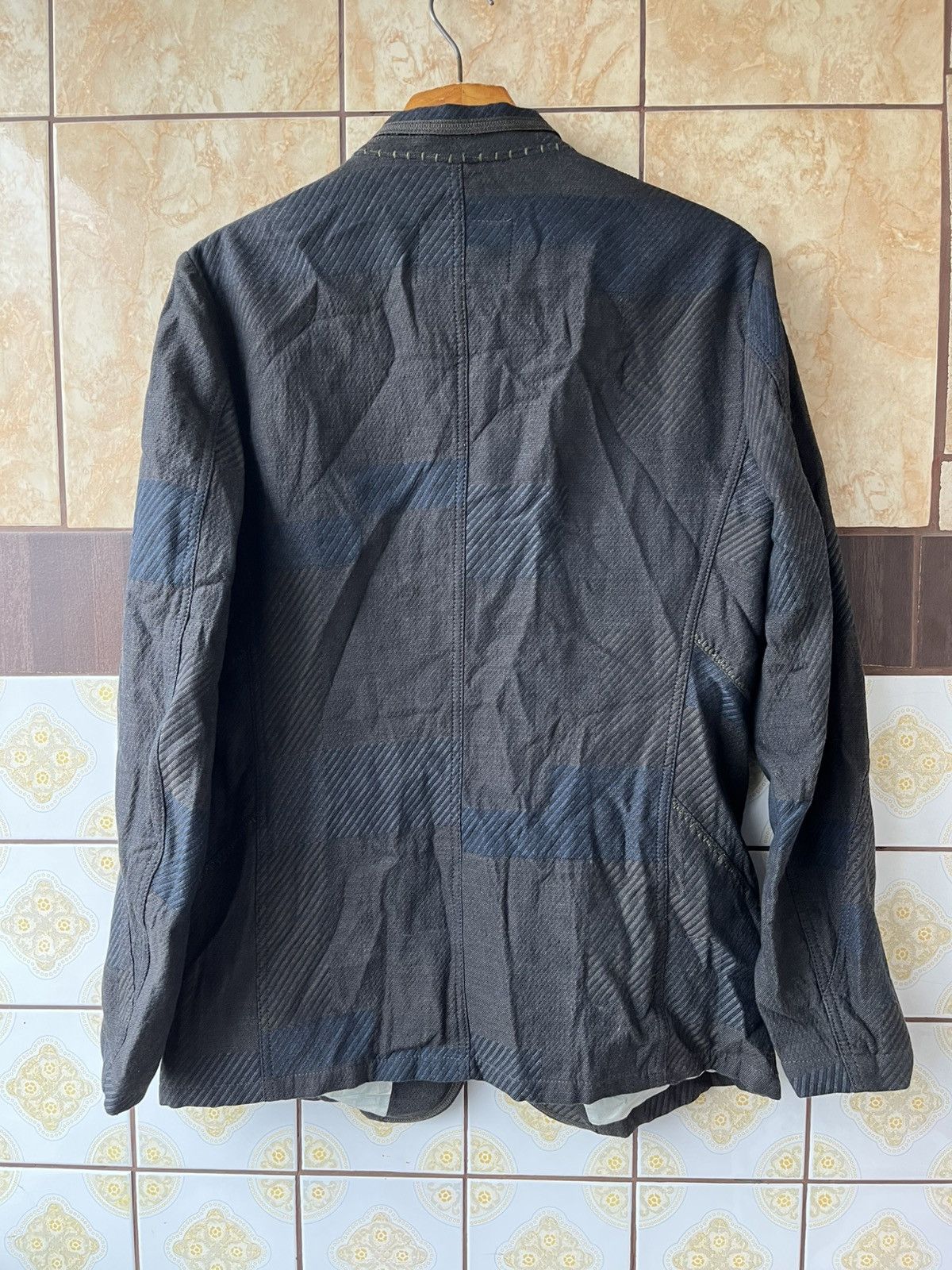 Marithe + Francois Girbaud Vtg Marithé François Girbaud Archive Patchwork Blazer Men’s Size 46R - 2 Thumbnail
