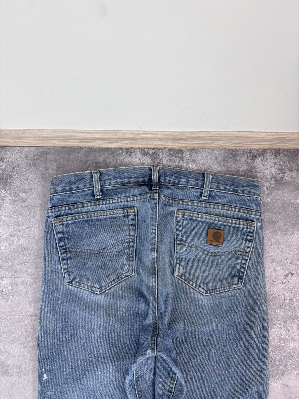 Carhartt Carhartt Men’s Denim Jeans Faded Blue USA Workwear B18 DST Size US 34 / EU 50 - 6 Thumbnail