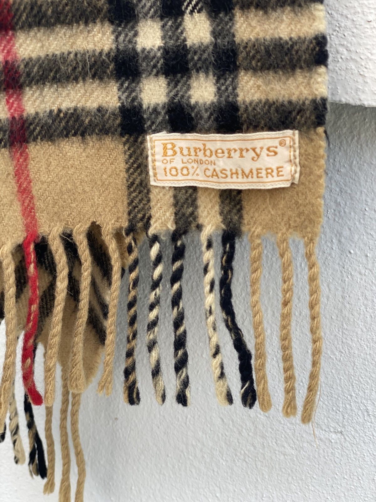 Burberry Vintage 90s Burberrys Cashmere Scarf Specially cashmere Size ONE SIZE - 5 Thumbnail