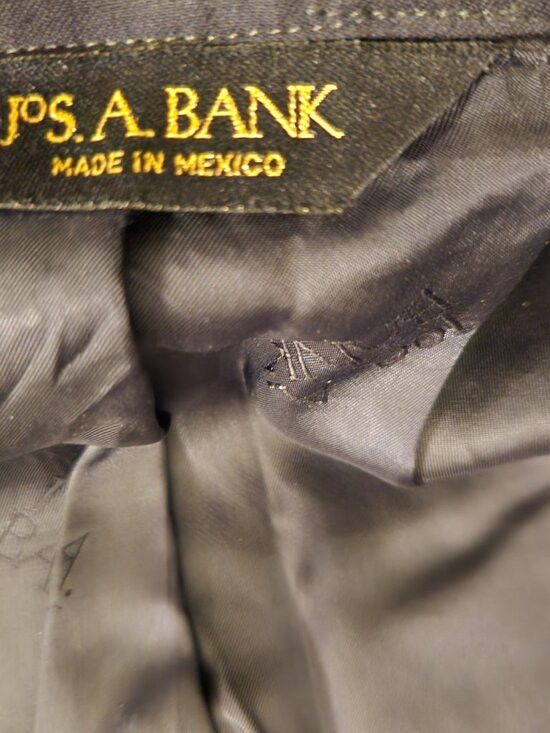 Jos. A. Bank jos.a.bank men's navy 100%wool sport coat blazer jacket 42R Size 42R - 6 Thumbnail