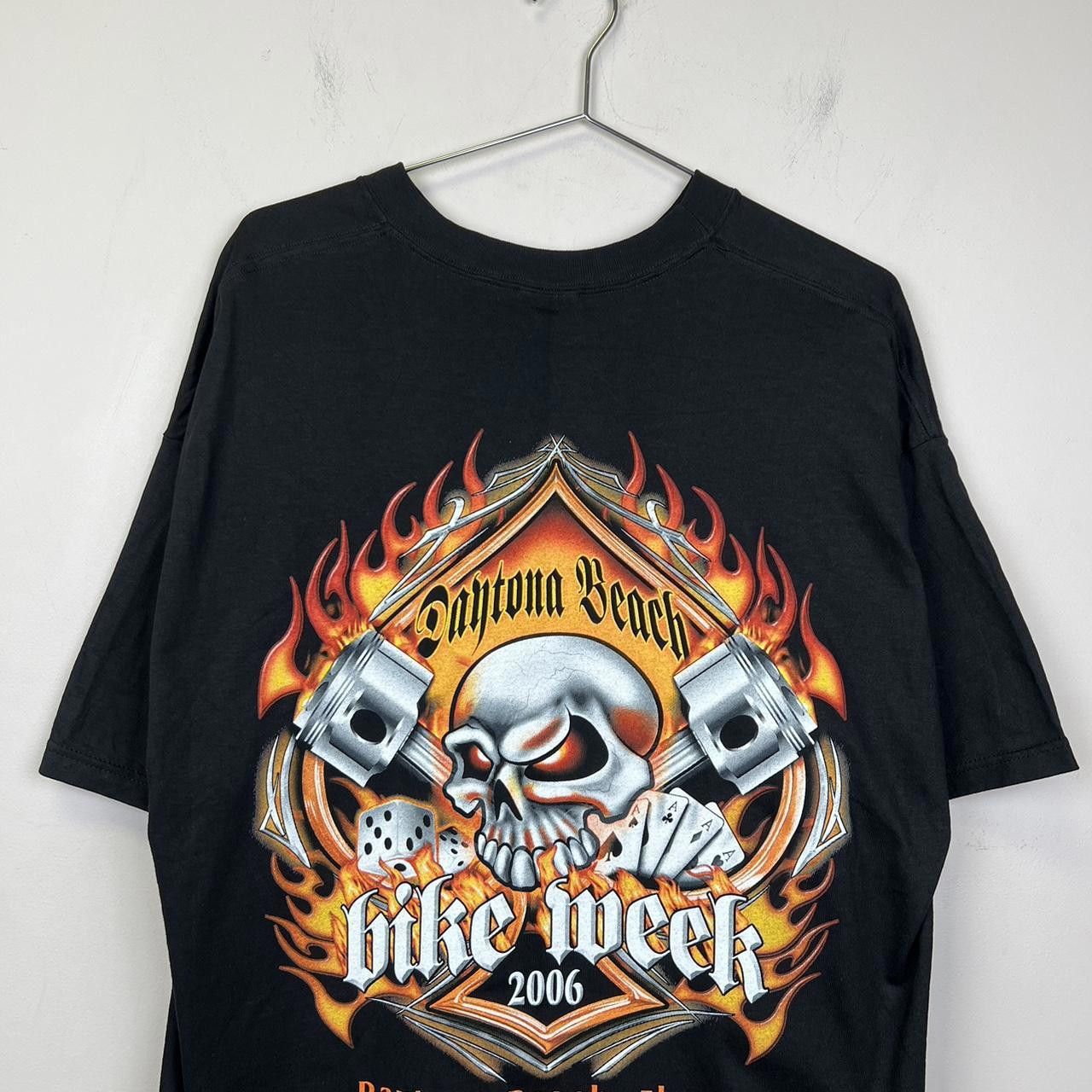 Designer 2006 Daytona Beach Bike Week T-Shirt - Black Skull Design Size US XL / EU 56 / 4 - 2 Thumbnail