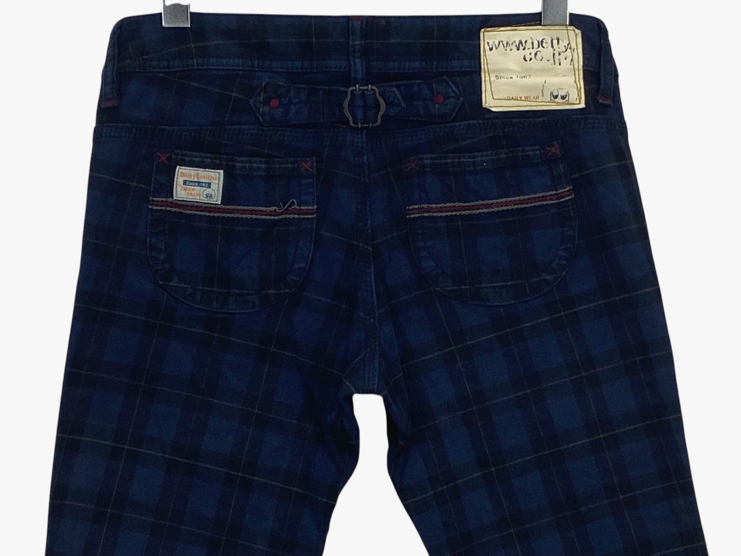 Japanese Brand Betty Smith Checkered Skinny Pants Buckle Back Pants Size 27" / US 4 / IT 40 - 5 Thumbnail