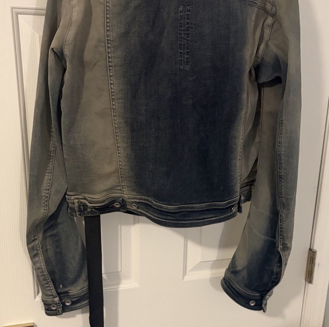 Rick Owens Drkshdw Rick Owens DRKSHDW Cropped Worker Jacket in Mineral Pearl Size US XL / EU 56 / 4 - 6 Thumbnail