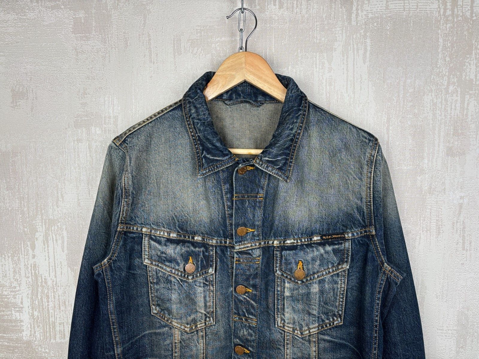 Nudie Jeans Nudie Jeans Terry Organic Sharp Denim Trucker Jacket Size US L / EU 52-54 / 3 - 4 Thumbnail