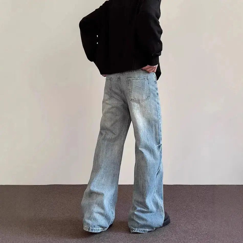 Japanese Brand Retro straight leg wide leg slightly flared jeans Size US 32 / EU 48 - 4 Thumbnail