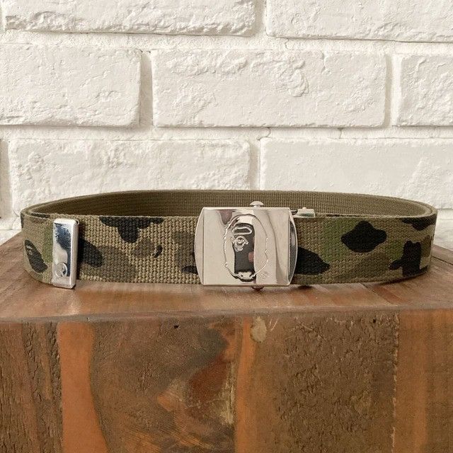 Bape BAPE APE HEAD GI Belt 1st Camo Green a bathing ape Size ONE SIZE - 1 Thumbnail