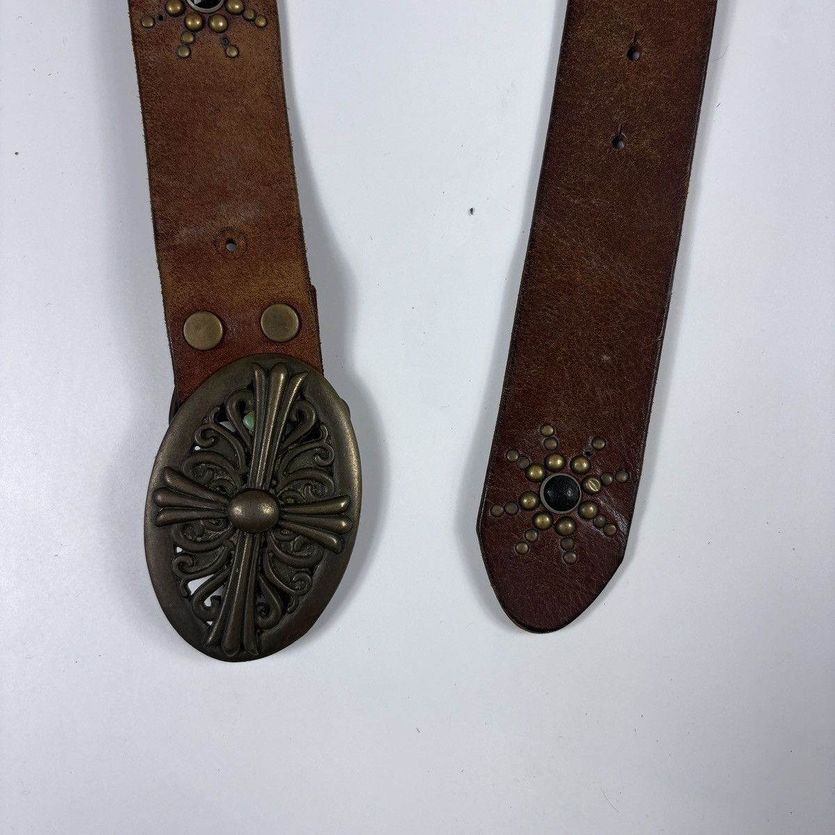 Vintage Vintage studded leather belt Size ONE SIZE - 6 Thumbnail