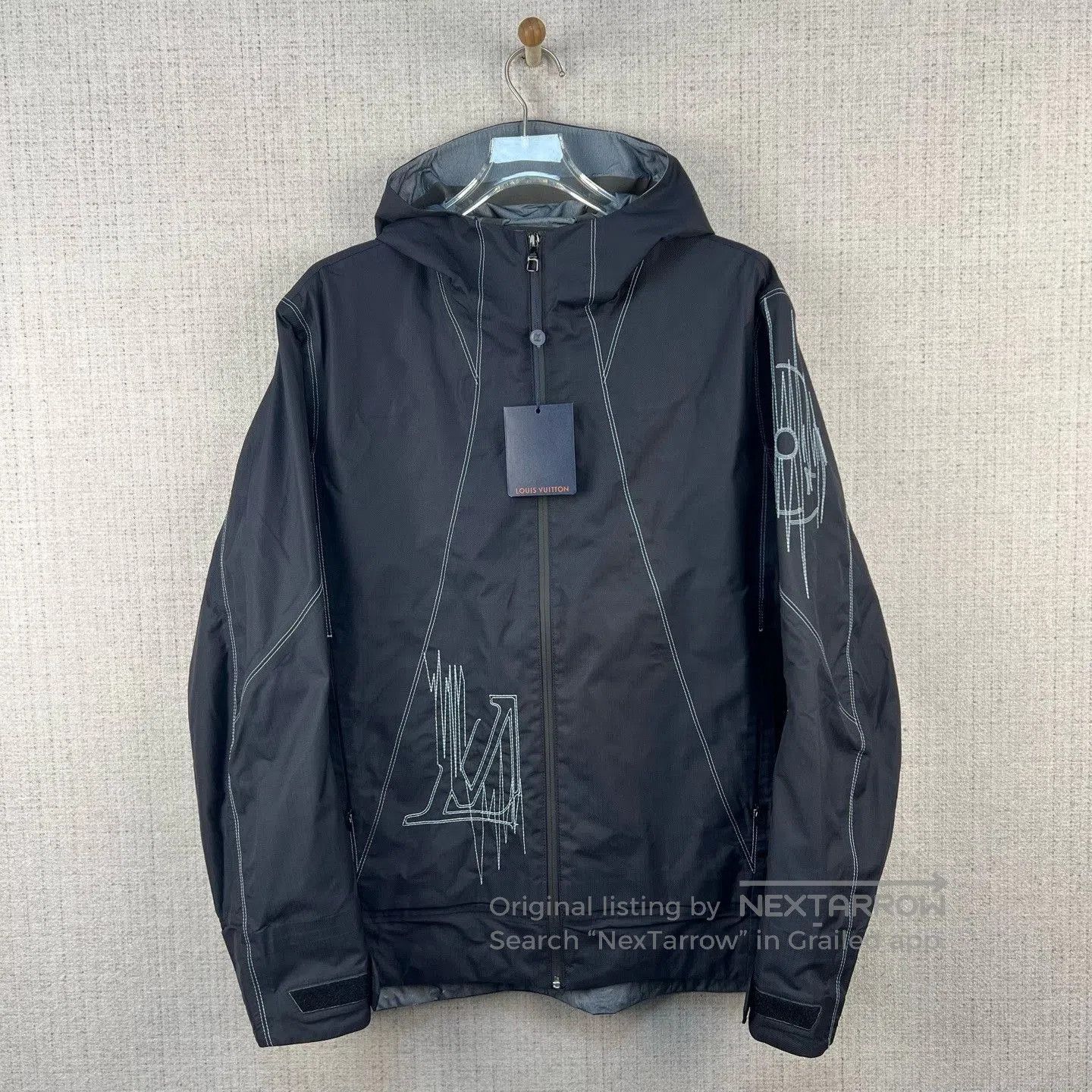 Louis Vuitton Louis Vuitton FW22 Logo Embroidered Zip Hooded Jacket. Size US L / EU 52-54 / 3 - 1 Thumbnail