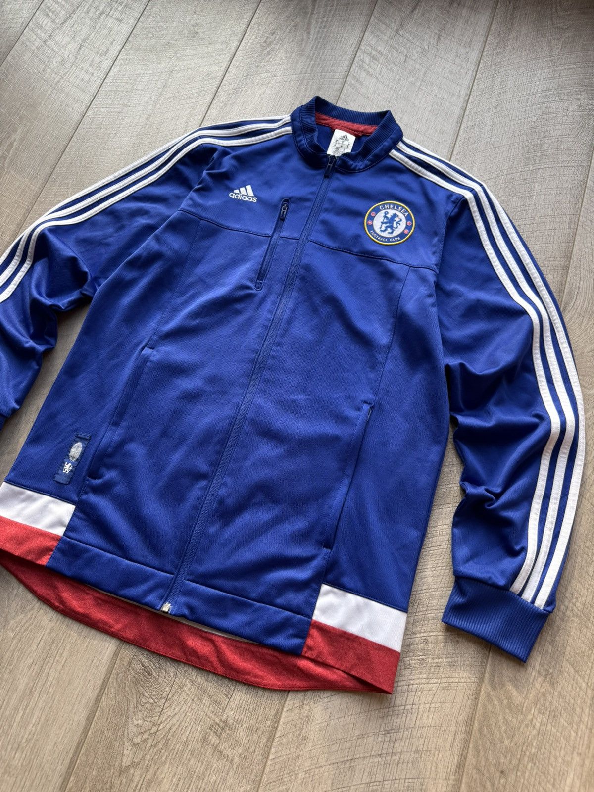 Adidas Adidas Chelsea Football Jacket Soccer Blue Mens Zip Size US M / EU 48-50 / 2 - 2 Thumbnail