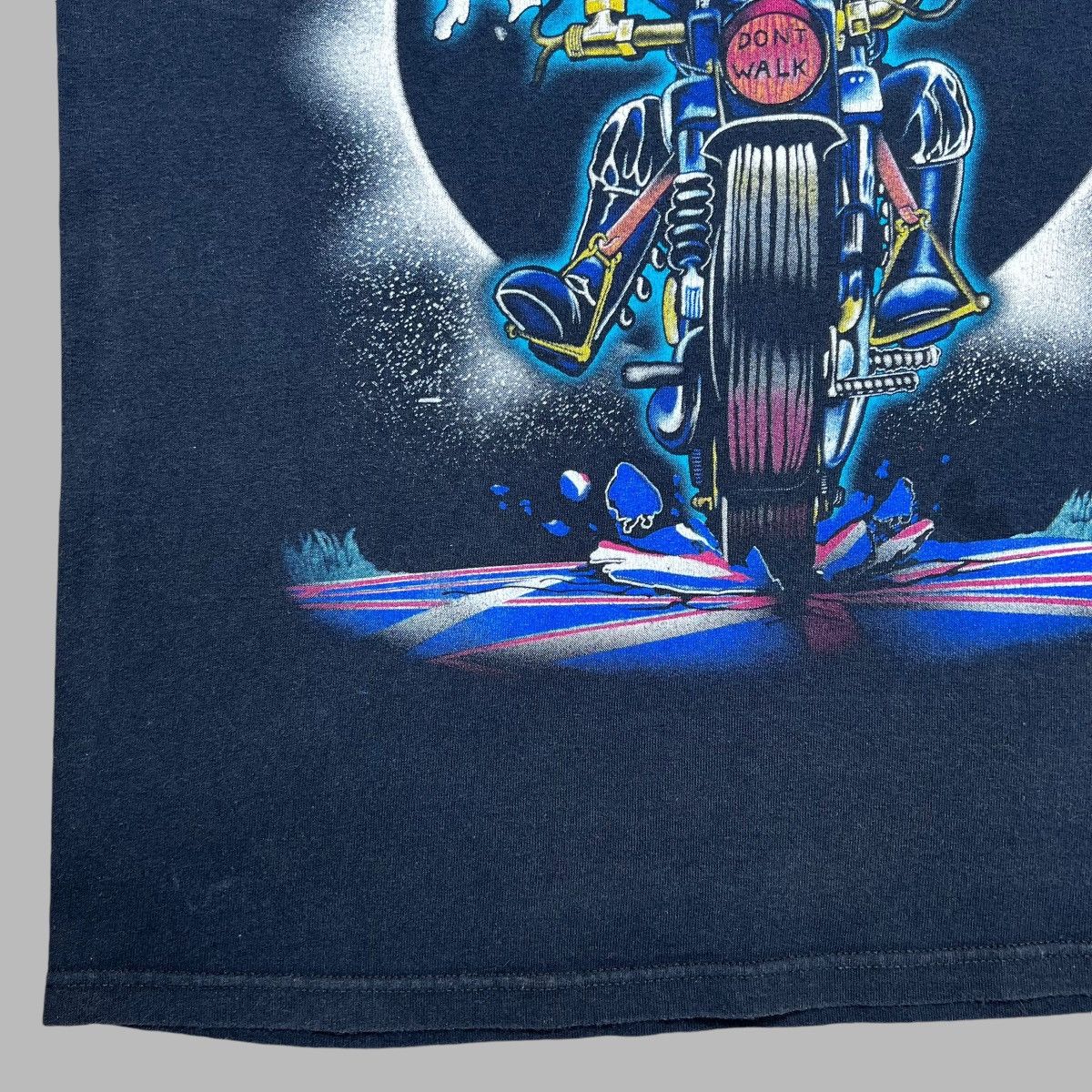 Band Tees × Vintage Iron Maiden Skeleton Riding Motorcycle Graphic Band Tee Size US M / EU 48-50 / 2 - 5 Thumbnail