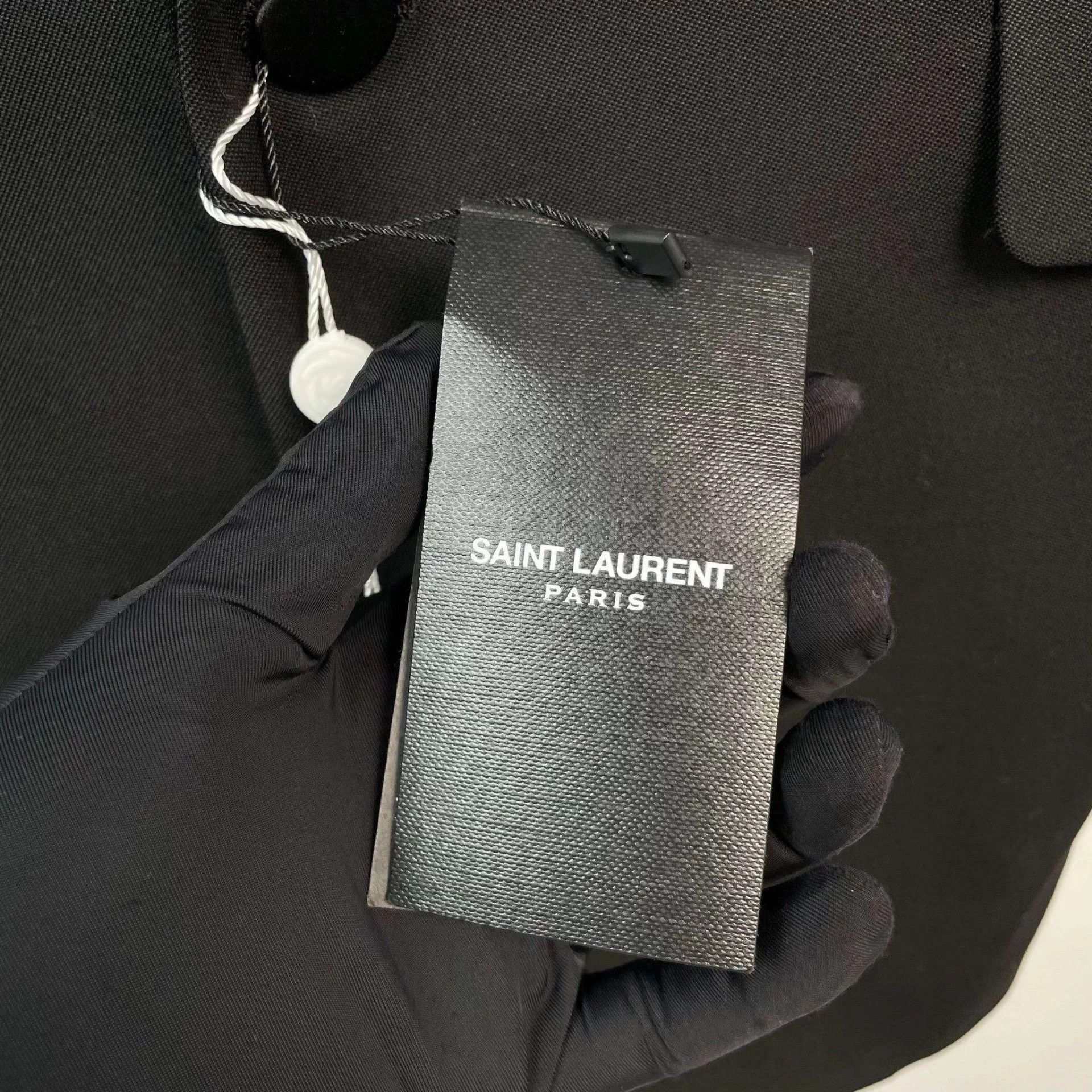Saint Laurent Paris YSL Wool Smoking Blazer EU 36 Black Size XS / US 0-2 / IT 36-38 - 4 Thumbnail