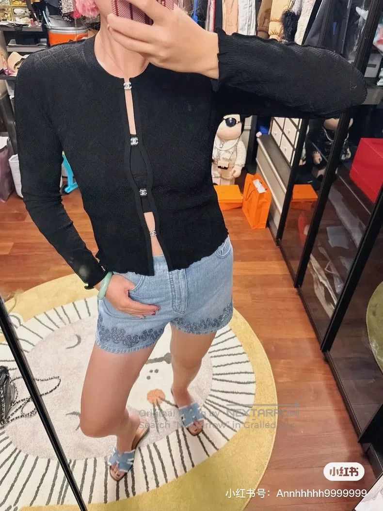 Chanel Chanel 24P hollow flower high-waisted shorts Size 42" / US 20 - 8 Thumbnail