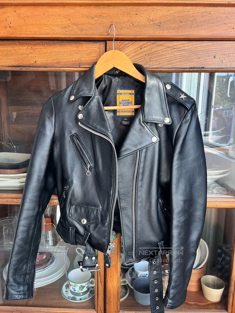 Schott Schott Women's slim leather jacket leather jacket cable-s Size US M / EU 48-50 / 2 - 1 Thumbnail