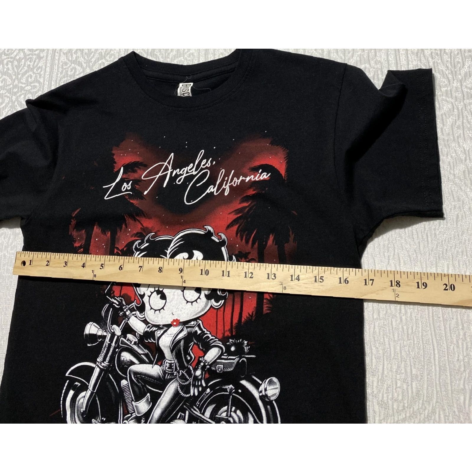 Vintage VINTAGE Betty Boop Shirt Mens Small Black Biker Club LA Graphic Tee Brisco Brands Size US S / EU 44-46 / 1 - 4 Thumbnail