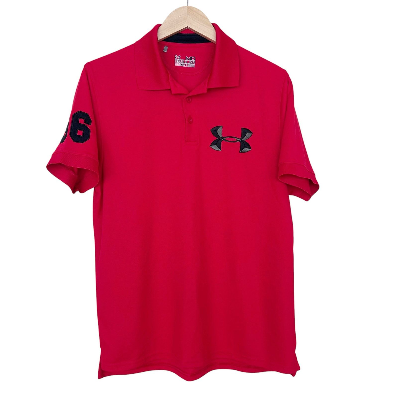 Under Armour Under Armour Red Heatgear Short Sleeve Polo Sz M Size US M / EU 48-50 / 2 - 1 Thumbnail