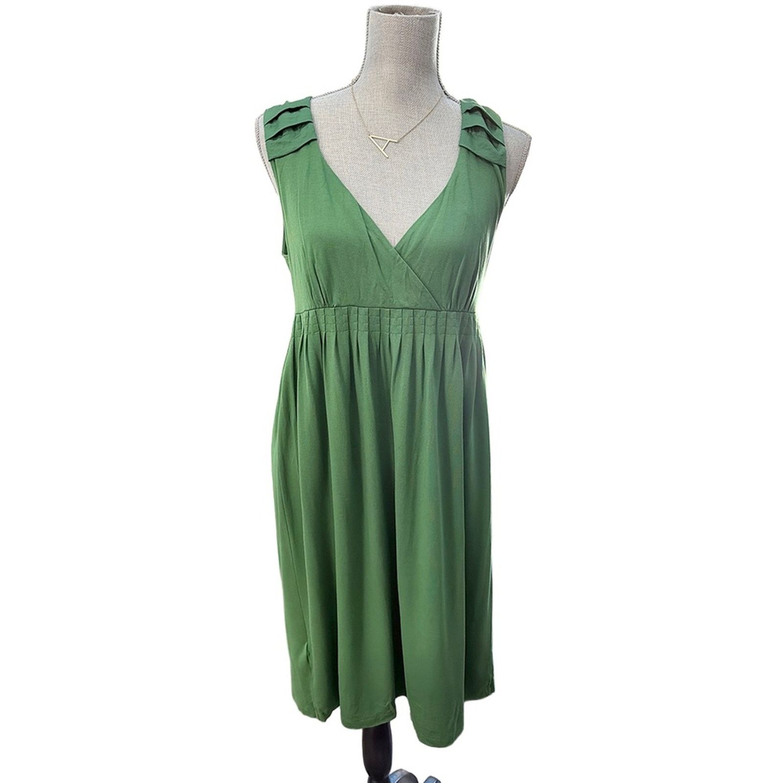 Ann Taylor Ann taylor loft summer dress babydoll vneck sleeveless green Size S / US 4 / IT 40 - 1 Thumbnail