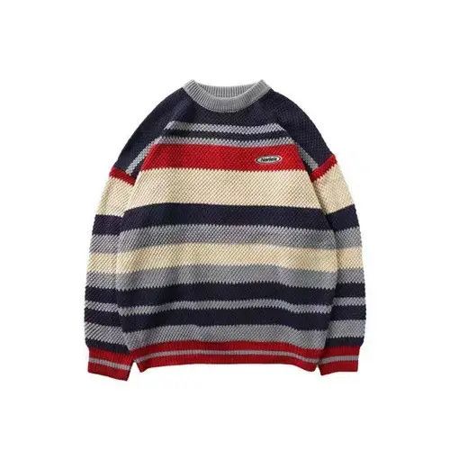 Aran Isles Knitwear × Other Round Neck Color Matching Sweater Men Size US M / EU 48-50 / 2 - 3 Thumbnail