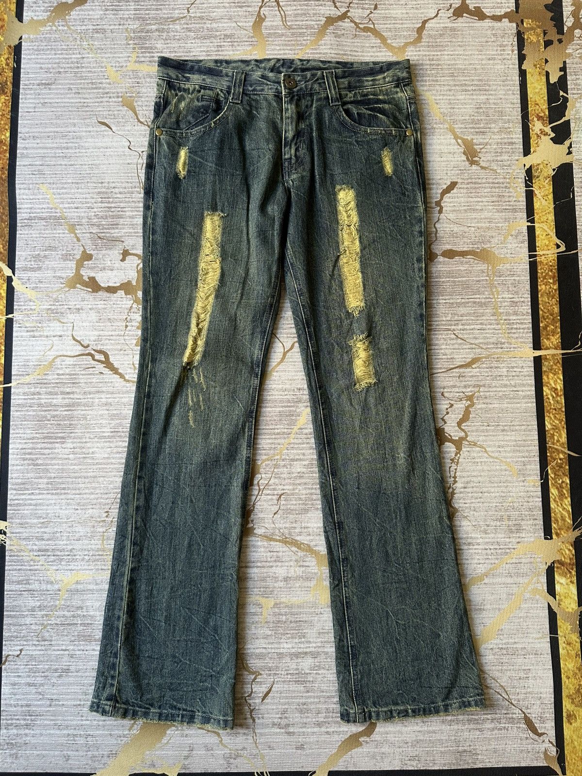 Tornado Mart FLARE Tornado Mart Design Style Distressed Denim Size US 34 / EU 50 - 3 Thumbnail