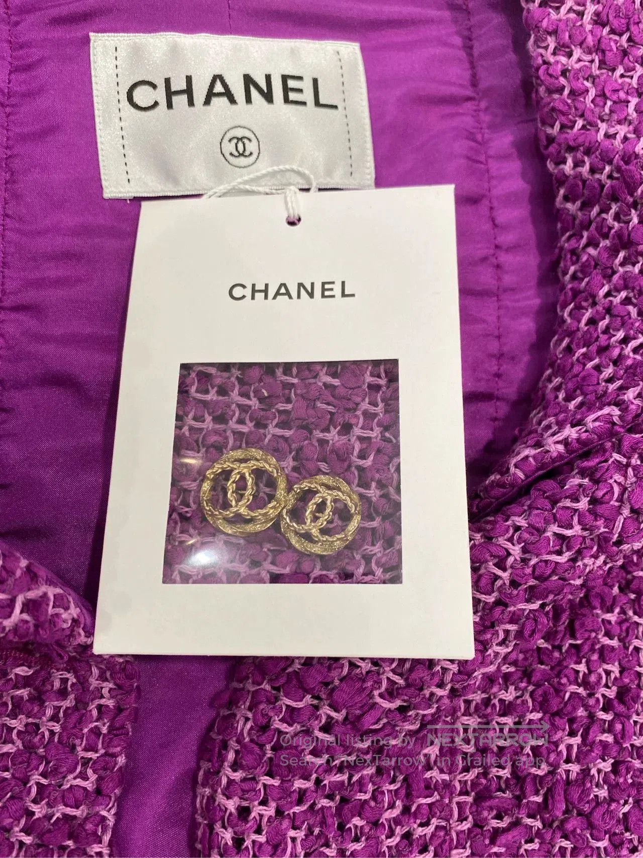 Chanel Chanel 21C Purple Knit Coat FR36. Size US S / EU 44-46 / 1 - 4 Thumbnail