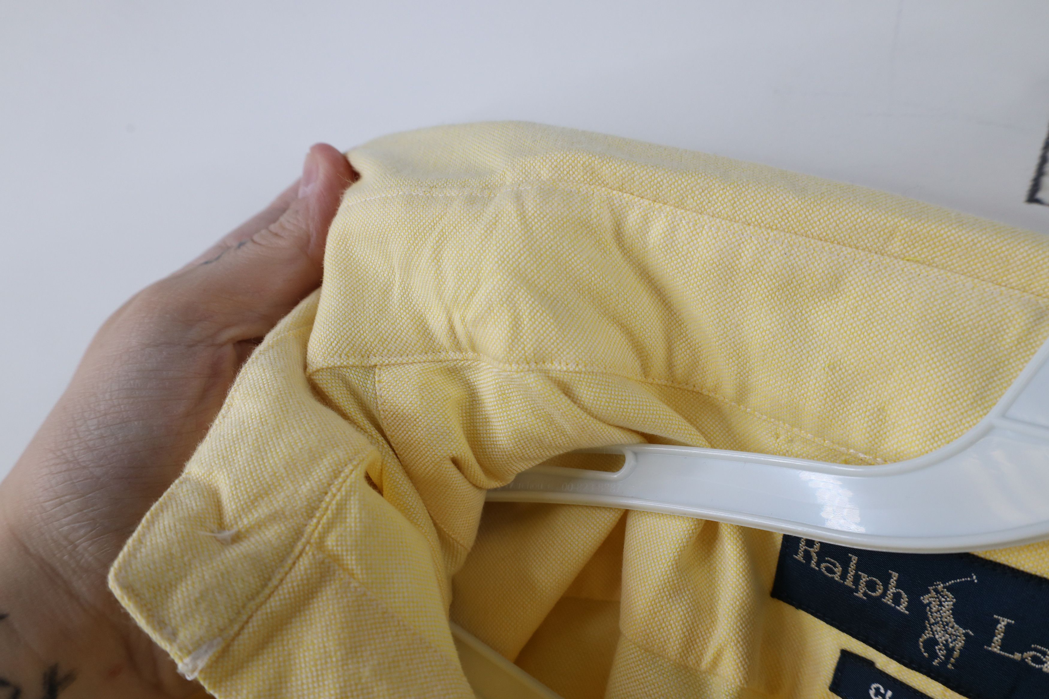 Ralph Lauren × Vintage Vintage 90s Ralph Lauren Oxford Button Down Shirt Yellow Size US L / EU 52-54 / 3 - 8 Thumbnail