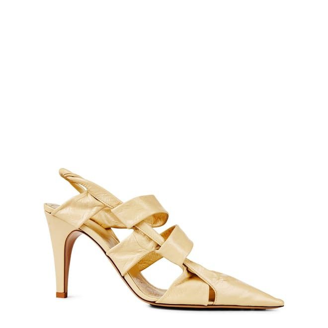 Bottega Veneta Bottega Veneta Point Stiletto Heel Slingbacks in Cream Size US 8.5 / IT 38.5 - 1 Thumbnail