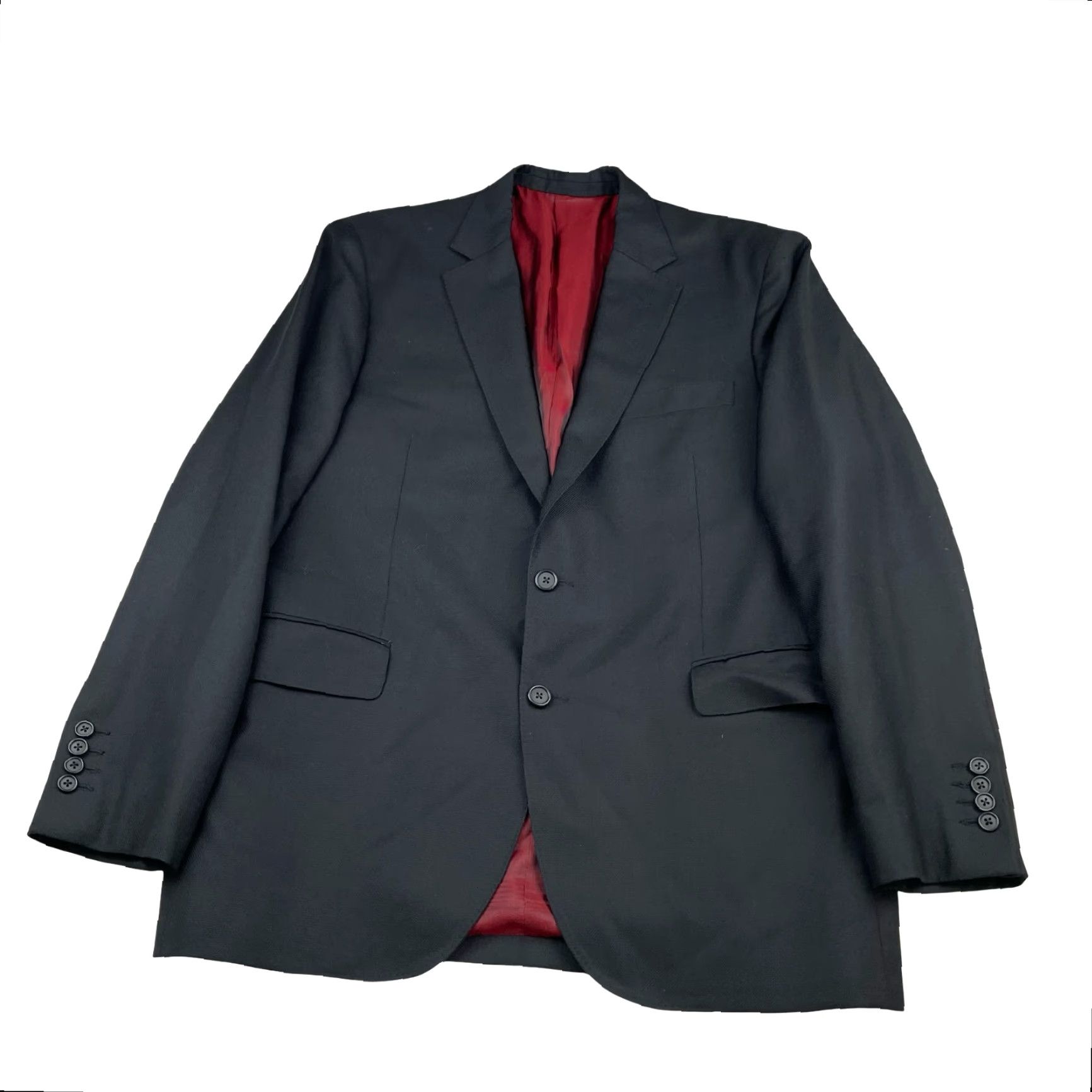 Vintage Elevee Men's Blazer Jacket 44R 100% Wool 2-Button Black Bespoke Size 44R - 2 Thumbnail