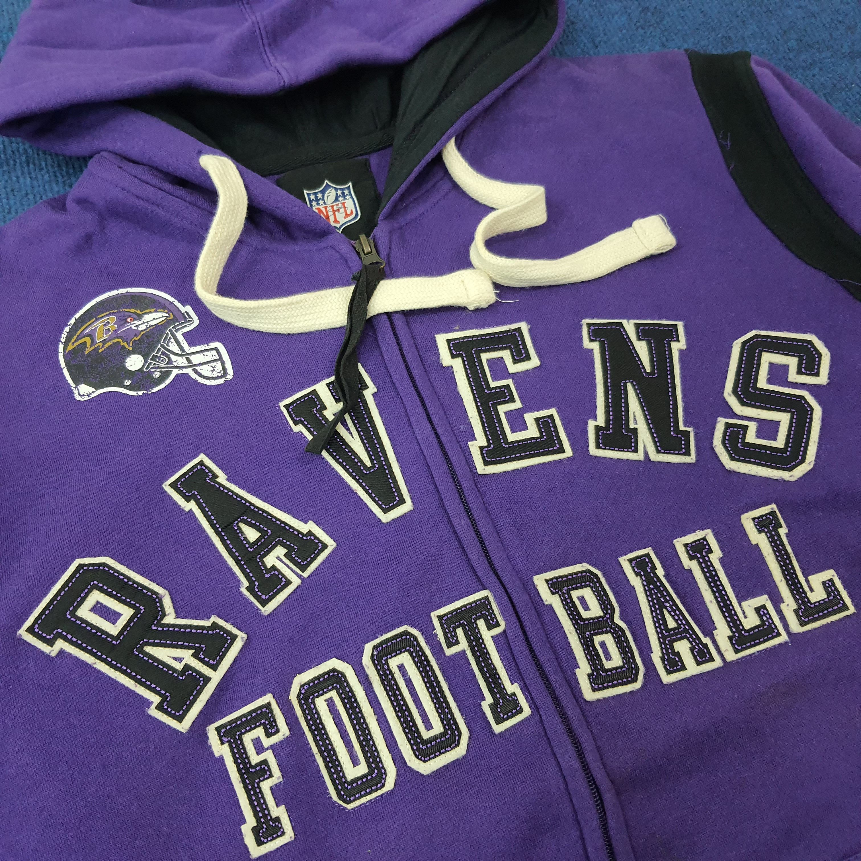 NFL Vintage NFL Ravens Football Team Zipper Hoodie C260N26 Size US M / EU 48-50 / 2 - 2 Thumbnail