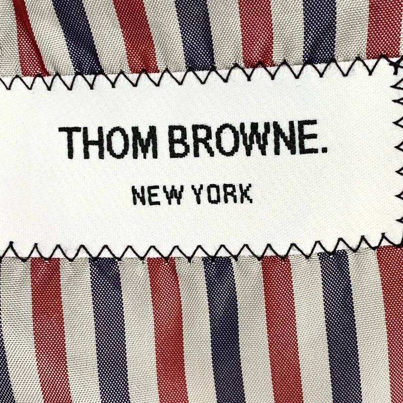 Thom Browne Thom browne Gray classic four-bar wool lapel single-breaste Size 48R - 5 Thumbnail