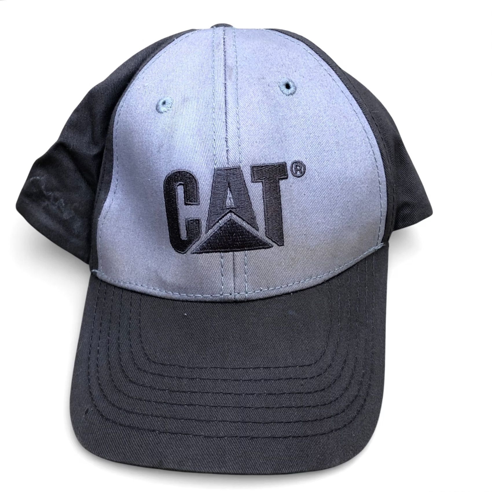 Vintage CAT Workwear Baseball Hat Mens Grey Black Adjustable Cap Size ONE SIZE - 2 Thumbnail