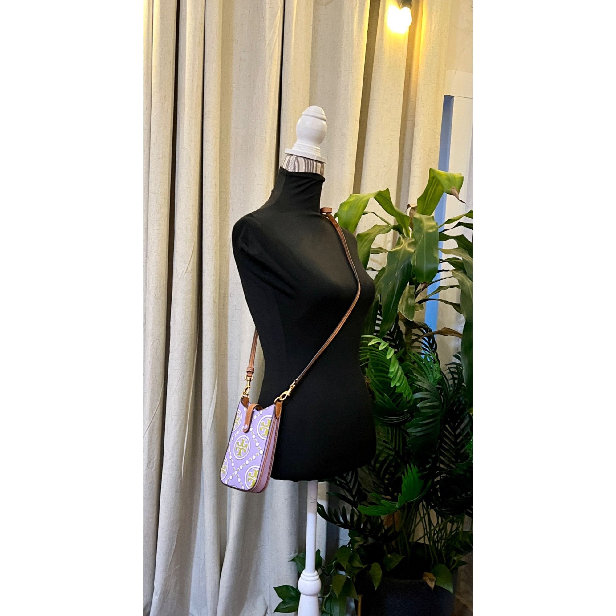 Tory Burch ✺✺ AUTHENTIC TORY BURCH PURPLE & GREEN EMBOSSED CROSSBODY ✺✺ Size ONE SIZE - 9 Thumbnail