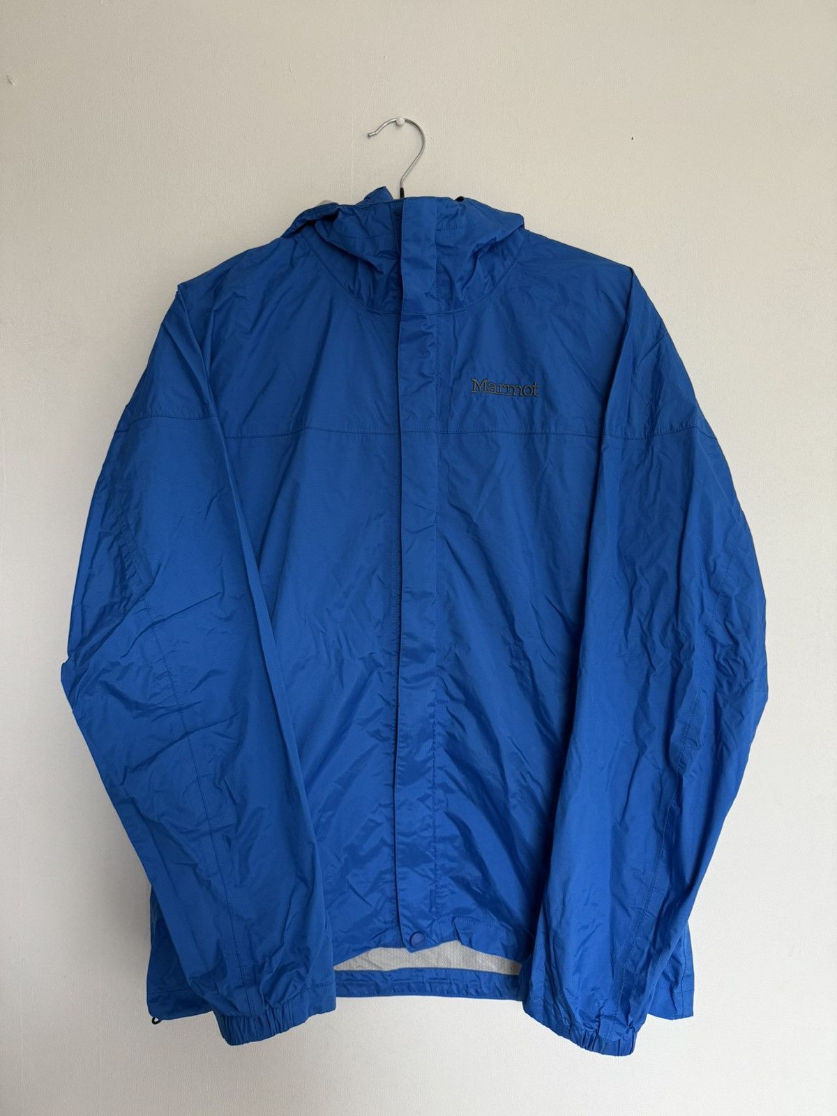 Marmot Marmot Rain Jacket Packable Waterproof Nylon Shell Hood Blue Size S / US 4 / IT 40 - 1 Thumbnail
