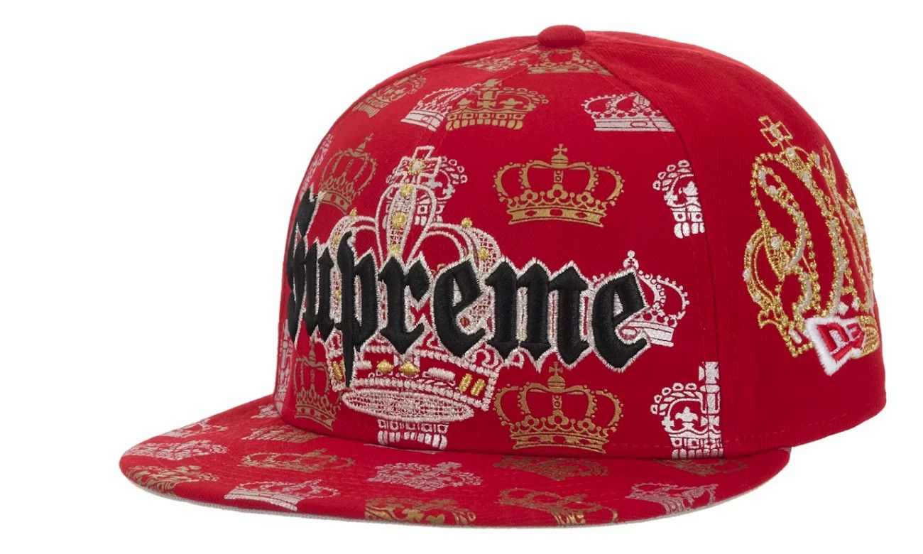 New Era × Supreme Supreme Rings Box Logo New Era® 7 5/8 Red | Grailed