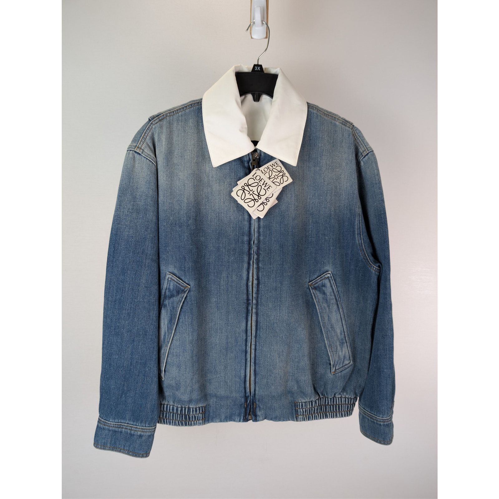 Loewe o1rshd1 Hybrid Denim Azul Zip-up Jacket in Blue Size US M / EU 48-50 / 2 - 1 Thumbnail