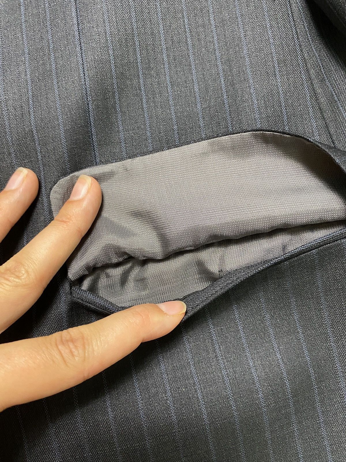 Designer × Michael Kors Michael kors suit blazer pants trousers striped black Size 42L - 5 Thumbnail