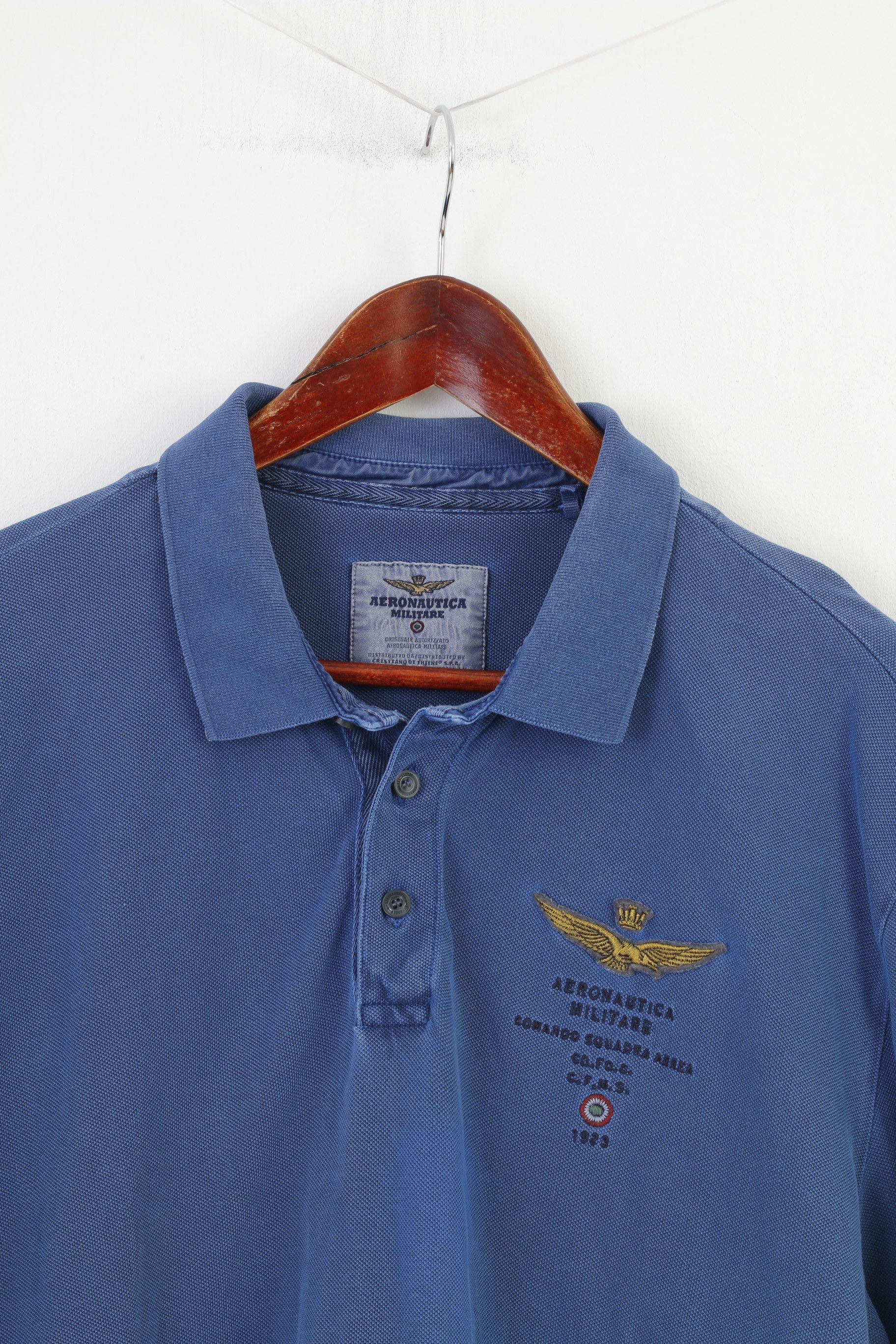 Aeronautica Militare Aeronautica Militare Men XXL Polo Shirt Navy Blue 10150 Size US XXL / EU 58 / 5 - 2 Thumbnail