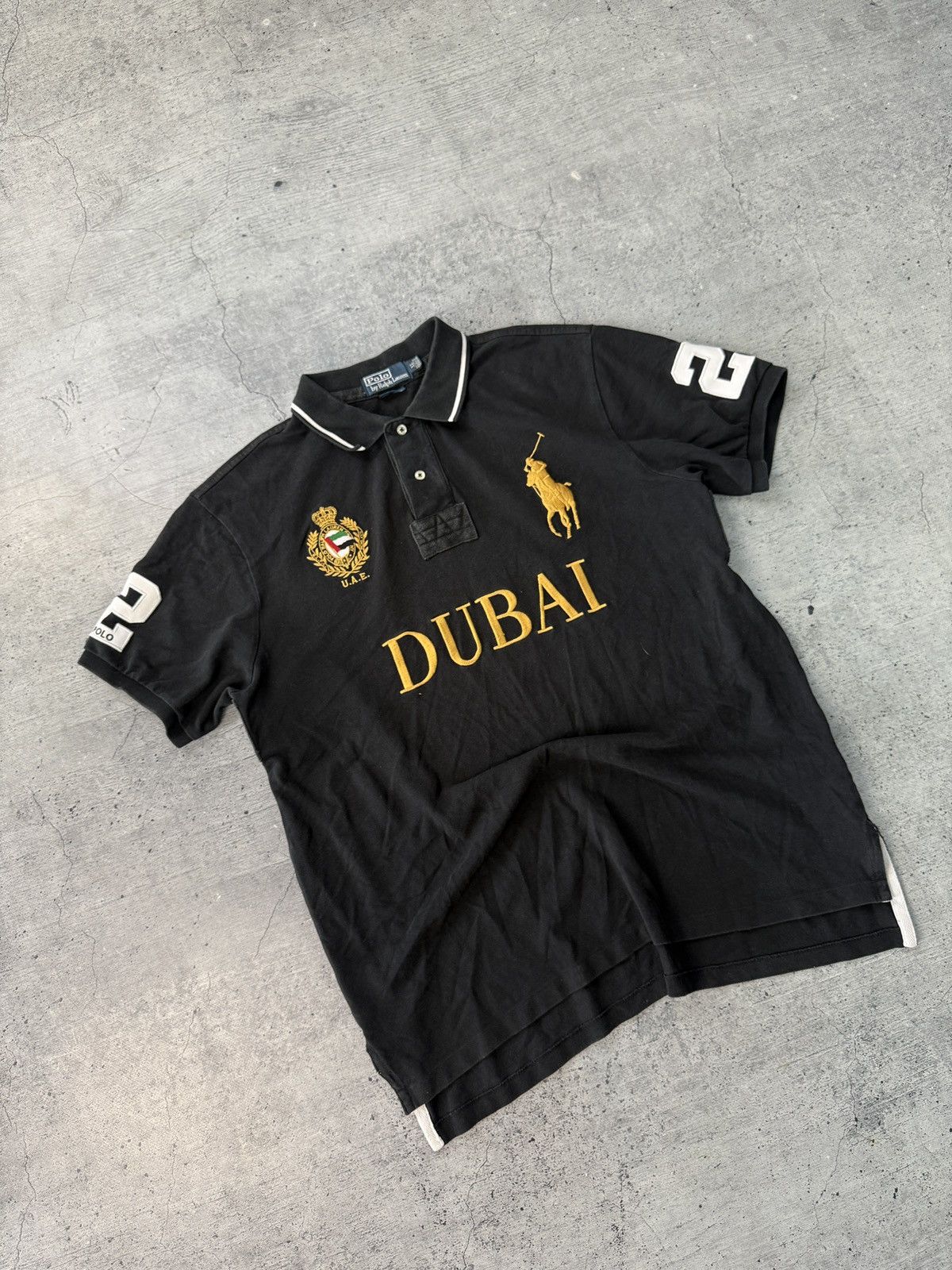 Polo Ralph Lauren Vintage Polo Ralph Lauren Dubai Rugby Polo Shirt Big Pony Size US XL / EU 56 / 4 - 2 Thumbnail