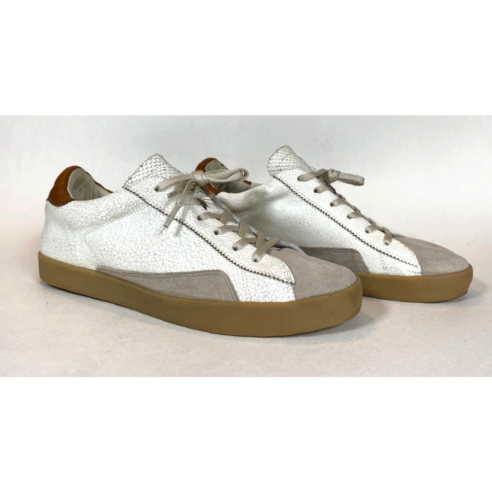 Sam Edelman VINTAGE Women's Sam Edelman Prima Sneakers Cracked Leather Suede Sz US 8.5 Size US 7 / IT 37 - 2 Thumbnail