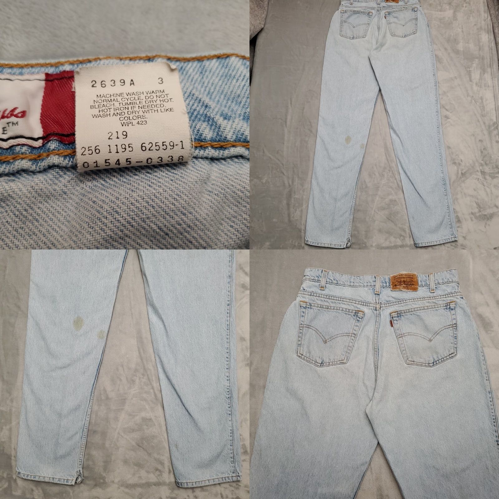 Denime VTG Levi's Jeans Men 34x38 Blue 545 Denim Loose Fit Straight Leg 90s Mens Size US 34 / EU 50 - 8 Thumbnail