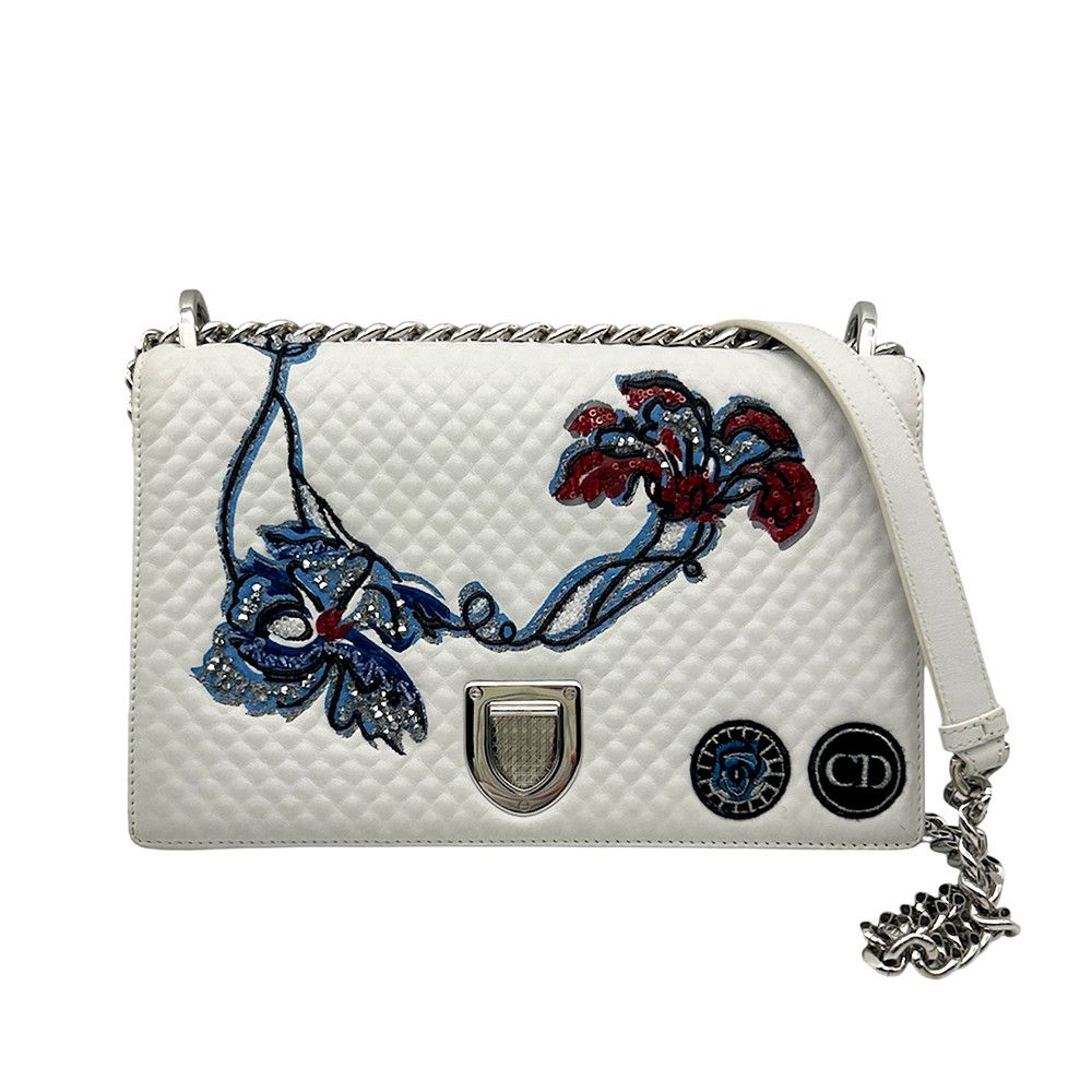 Dior Dior Lambskin Embroidered Diorama Flap Crossbody Bag Size ONE SIZE - 1 Thumbnail